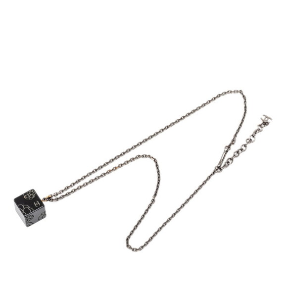 CHANEL Authentic Black Logo Necklace - Picture 3 of 7